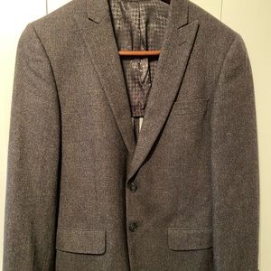 John Varvatos Charcoal Gray Wool Half Lined Mens Blazer Size 38R